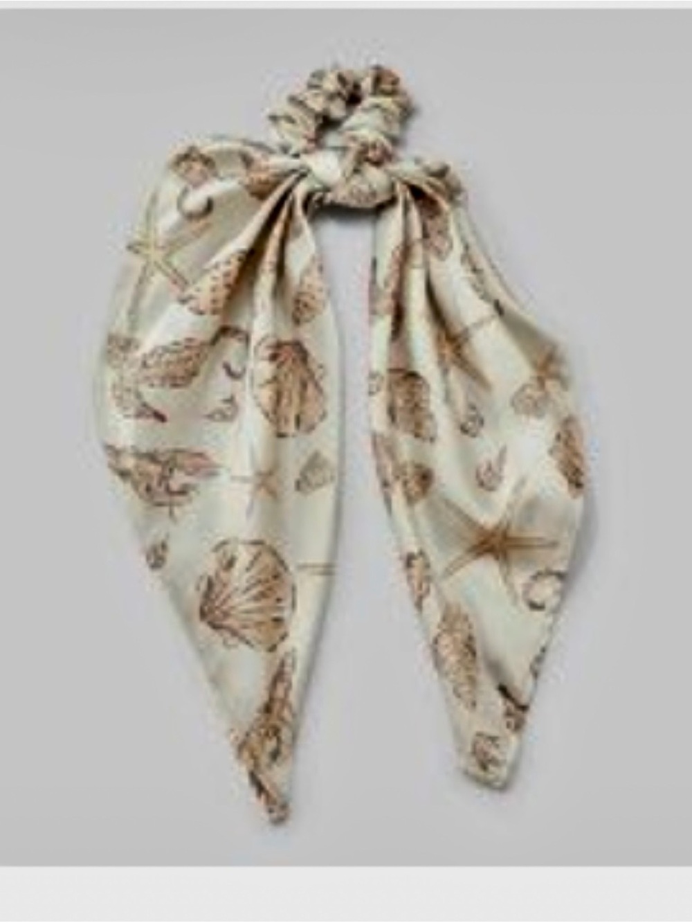 a new day Cream Seashell Tie Scrunchie